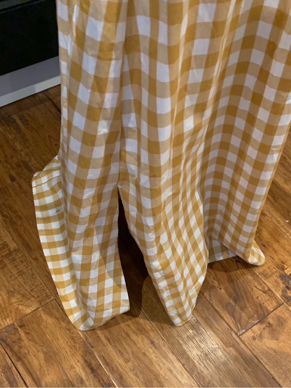 Who What Wear Off-Shoulder Yellow Gingham Midi Dress - Picture 5 of 15